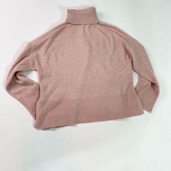 J.Crew Pullover Sweater Womens Medium Pink Merino Wool Alpaca Turtle Neck - Picture 10 of 11